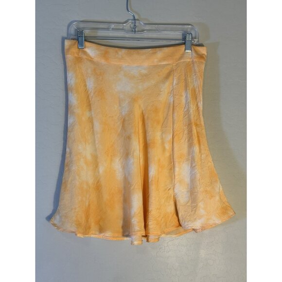 Free People Martine Flirt Tie Dye Skirt Peach Side Zip Light 12 - Picture 1 of 7